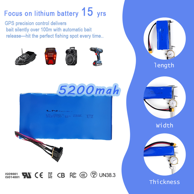 Rechargeable Li Ion 24v 25.9V 25.2V 5200mAh 18650 7s2p Lithium Ion Battery Custom Packs with Charging Equalization BMS
