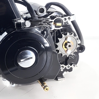 Nouvel ensemble moteur de moto 125cc, cylindre en aluminium noir, marche arrière, 3 vitesses, pour ATV, kart, buggy, tout-terrain