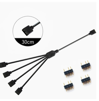 Kabel Sinkronisasi Motherboard Komputer 12V RGB 4-pin 1,5 meter Kabel Ekstensi 5V ARGB 3-pin 1,3 meter