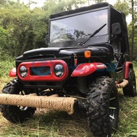Jeep UTV tout-terrain 350cc 4x4 à essence avec châssis tubulaire en acier et freins à disque hydrauliques pour adultes