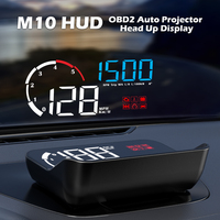M10 OBD2 OLED HUD : Affichage de vitesse, consommation de carburant (0-100), température de l'eau, tension, régime moteur, kilométrage, alerte DTC, rappel de fatigue – Couleurs au choix : Jaune, Blanc, Bleu