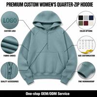 Sweat à capuche zippé 1/4 en polaire pour femme avec logo personnalisé, fabricant et fournisseur OEM ODM, équipement en gros