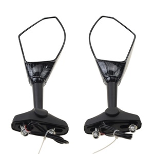 GOOFIT — rétroviseur latéral de <span class=keywords><strong>moto</strong></span>, 1 paire, avec feu clignotant LED, remplacement pour motard de <span class=keywords><strong>50cc</strong></span>-250cc, noir - Product Image 4