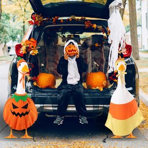 Décoration d'extérieur H46 pour Halloween, <span class=keywords><strong>en</strong></span> forme d'oie, <span class=keywords><strong>en</strong></span> tissu, style Art Déco, faite à la main, pour pelouse, porche, automne, patio, jardin, diamètre 23 pouces - Product Image 5