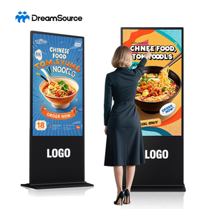 Kiosque à écran LCD de 65 pouces avec écran tactile infrarouge, signalisation numérique sur pied pour une utilisation en intérieur/extérieur dans les centres commerciaux et les ascenseurs - Product Image 1