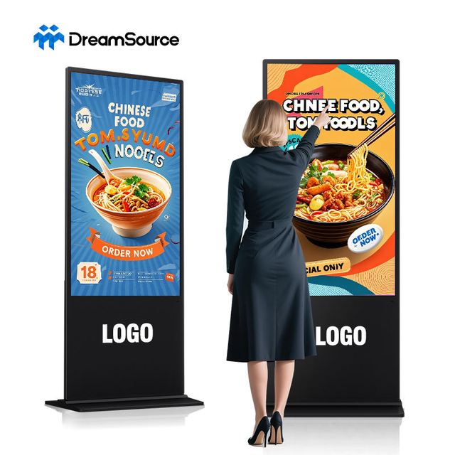 65" LCD Display Kiosk with Infrared Touch Floor Standing Digital Signage for Indoor/Outdoor Use in Shopping Malls and Elevators