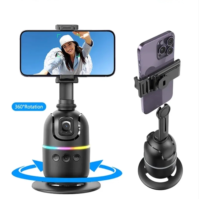 New Arrival P03 AI Face Tracking Gimbal 360 Rotation Face Body Phone Camera Mount Smart Shooting Holder Hand Gesture Control
