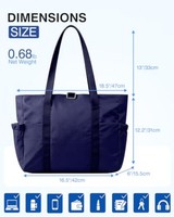 Sac fourre-tout tendance résistant à l'eau toutes saisons pour femme, capacité 26L, sac de voyage et de travail, doublure en polyester, fermeture éclair