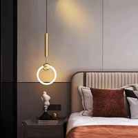 Personnalité Chambre Lampe De Chevet Moderne Simple Restaurant Escalier Lumière De Luxe Net Rouge bar Lustre