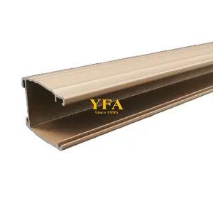 Customized Size Aluminum Track Profile Flexible Extrusion Pipe Venetian Blind Head Rail And Bottom Rail