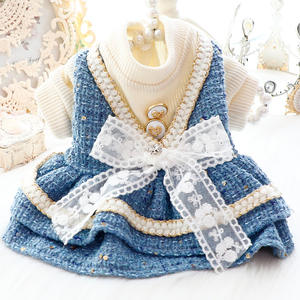 厂家批发新款保暖毛绒高贵小狗服装裙子冬季宠物服装连衣裙小狗服装奢华宠物服装 - Product Image 3