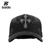 Gorras de Béisbol Deportivas de Alta Calidad con Logotipo Bordado en 3D, Diseño Desgastado, 5 Paneles, Algodón/Gamuza, Color Dorado