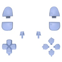 Kit complet de boutons pour manette PS5 BDM-030/040/050 : D-pad, gâchettes R1 L1 R2 L2, boutons Share, Options et Face, couleur violet clair