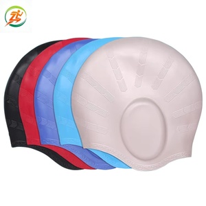 <span class=keywords><strong>Bonnet</strong></span> <span class=keywords><strong>de</strong></span> <span class=keywords><strong>bain</strong></span> <span class=keywords><strong>gaufré</strong></span> couleur unie pour hommes et femmes, cheveux longs, imperméable, non-compressif, anti-infiltration d'eau dans les oreilles - Product Image 1