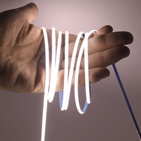 Uniforme d'éclairage ultra étroit 5v 12v 24v Cri 90 400 Diode électroluminescente/mètre sans soudure Flexible Dimmable Cob Tube Strip Lights