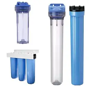 10 20 Inch 1/4 "1/2" 3/4 "1" 1.5 "Inlaat Grootte Waterfilter Cartridge Behuizing Jumbo Grote Blauwe Waterfilter Behuizing