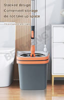 BENHENG 360 Ensemble serpillière rotative en microfibre et seau avec système de nettoyage séparé de l'eau sale, serpillière essoreuse facile pour le nettoyage des sols
