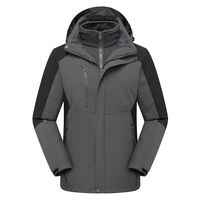 Chaqueta de Esquí Impermeable 3 en 1 Unisex de Alta Calidad, Transpirable, Cortavientos, para Montañismo al Aire Libre, con Capucha