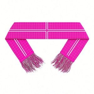 Écharpe de supporter imprimée double couche en polyester personnalisée avec pompons, couleurs vives, ne se décolore pas, pour l'équipe nationale de football - Product Image 3