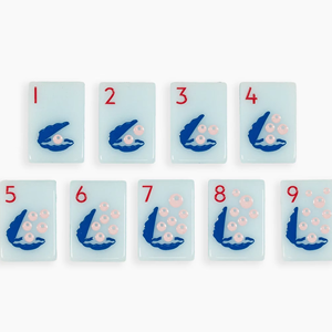 Juego <span class=keywords><strong>de</strong></span> Mahjong Americano Ocean Mermaid, Acrílico Azul Lechoso, Coral y Caballito <span class=keywords><strong>de</strong></span> <span class=keywords><strong>Mar</strong></span>, para Noche <span class=keywords><strong>de</strong></span> Juegos en Familia, Colección Costera y Regalo Navideño - Product Image 1
