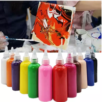 Colorworld Peinture acrylique pour coulage 100 ml grande capacité, 20 couleurs, non toxique, pour l'art fluide, pour débutants sur toile et papier