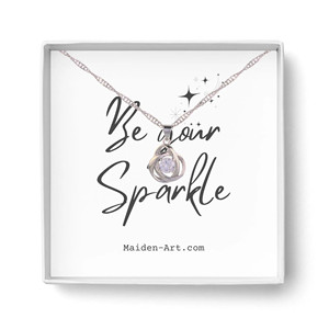 Collana con Ciondolo a Nodo Rotondo con Zirconia Cubica - Product Image 4