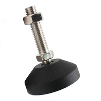 Pieds de nivellement pivotants pour armoires, pieds réglables M10 en nylon pour équipements mécaniques avec diamètre de base de 80 mm