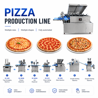 Ligne de production de pizzas américaines, machine à faire des pizzas commerciales, machines de fabrication de pizzas entièrement automatisées pour les usines alimentaires