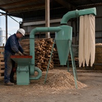Broyeur de déchets de bois, broyeur de branches pour la transformation des déchets en matière première pour granulés