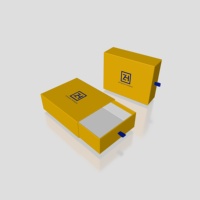 Boîte Cadeau Coulissante de Luxe Jaune Personnalisée Écologique en Carton Rigide Premium avec Ruban – Vente en Gros, Vide
