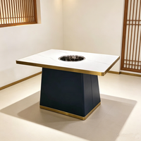Table de cuisson électrique encastrable en métal pour comptoir, sans fumée, personnalisable pour restaurants et usage extérieur
