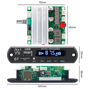 VIRE 2,1 canales para <span class=keywords><strong>Bluetooth</strong></span> Mini <span class=keywords><strong>amplificador</strong></span> 2*<span class=keywords><strong>50W</strong></span> + <span class=keywords><strong>100W</strong></span> Subwoofer Digital TPA3116D2 Receptor de audio Mini amplificadores - Product Image 6