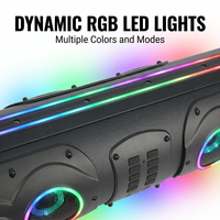 Barre de son étanche IP66 de 27 pouces avec subwoofer et tweeter pour voiturette de golf électrique, éclairage RGB, vente en gros