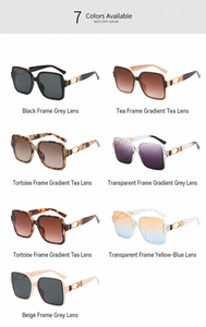 Nouvelles <span class=keywords><strong>lunettes</strong></span> de soleil carrées <span class=keywords><strong>2022</strong></span> avec <span class=keywords><strong>chaîne</strong></span> de sécurité, style européen et américain, pour femmes - Product Image 3