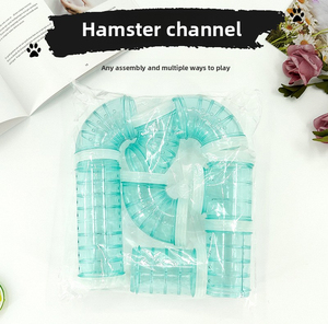 Luxe Diy Hamster <span class=keywords><strong>Tunnel</strong></span> Plastic Pijp Gouden Beer Sportdoolhof Voor Huisdieren Cartoon Stijl Kooi Accessoires Luxe Huisdier Speelgoed - Product Image 2