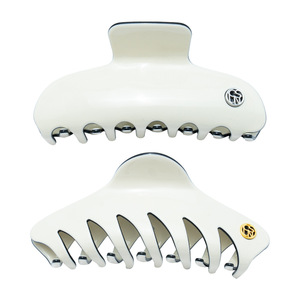 White Acetate Hair Claw Milky White Oblique Teeth Grip <b>Clip</b> For Women Daily Use Headdress Accessory - Product Image 2