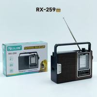 Cadeau promotionnel OEM NOUVEAU RX-259 Mini haut-parleur portable rétro rechargeable solaire, son stéréo, radio AM FM SW1-7 9 bandes