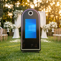 Machine Photobooth Miroir Magique 65 Pouces avec LED RGB, Kiosque Selfie pour Mariage, Peut Se Connecter à une Caméra et une Imprimante pour Location d'Événements et Mariages