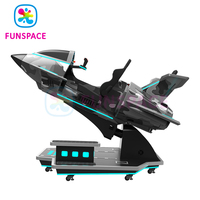 Funspace Factory, venta al por mayor, parque temático de entretenimiento, funciona con monedas, 2 asientos, simulador de avión Vr, máquina de juego de disparos