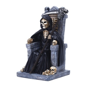 9 pulgadas trono muerte estatua resina muerte escultura decoración muerte en trono figurita regalo de Halloween - Product Image 6