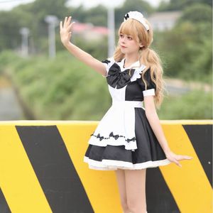 Japanese Style Sweet Cute Maid Outfit Cosplay Lolita Anime Soft Girl Uniform Black Pink With Sleeves Spring 2023 - Product Image 3