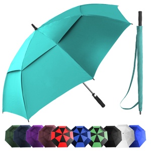 Double Canopy Premium Teal Golf <b>Umbrella</b> Waterproof Fabric <b>Umbrella</b> with Logo for Men Women - Product Image 2
