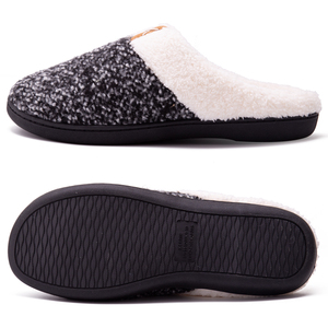 Cozy <strong>Wool</strong> Like Lining Memory Foam slip on Clog Indoor Outdoor Winter House <strong>Slipper</strong> for Men - Product Image 2