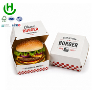 Scatole per Hamburger in Carta Bianca Personalizzate Hongchang, Confezioni per Cibo da Asporto, Scatole a Conchiglia per Ristoranti
