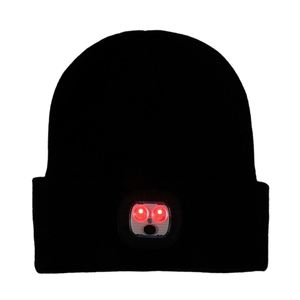 Unisex Gifts Beanie With <b>Light</b> Usb <b>Rechargeable</b> Led Headlamp Cap Winter Knitted <b>Night</b> Lighted Hat Flashlight - Product Image 3