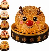 Coffret Cadeau Anti-Stress - Bonbons en Caoutchouc en Forme de Bonhomme de Neige et Cerf de Noël, Jouet à Presser pour Soulager le Stress