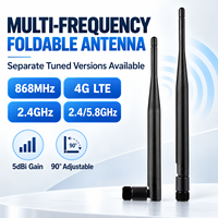 Antenne externe omnidirectionnelle pliable en caoutchouc à gain élevé 2.4G 5.8G WiFi 868MHz 4G-LTE pour module de routeur IoT