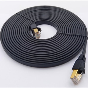 Cable de Red Cat7 de 3M 5M 0.5M 1M 1.5M, Cable de Datos para Computadora Gigabit Plano y Blindado, con Cubierta de PVC y Cable de Cobre - Product Image 1