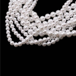 דרום-ים לבן 8 מ "מ קריסטל זכוכית פנונית למכירה חור מלא חור עגול רופפים עבור שרשרת קישוט שרשרת - Product Image 6