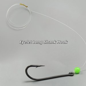SNEDA Nuovo Rig da Traina Migliorato con Testa in Rame, Luminoso al Buio, Amo Singolo Dritto con Leader in Carbonio Pre-attaccato - Product Image 3